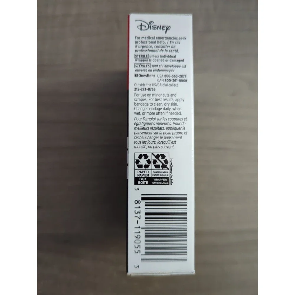 BAND-AID Waterproof Adhesive Bandages Featuring Micky and Minnie Mouse, 15 Count